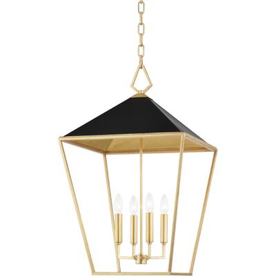 Hudson Valley - Paxton 4-Light Medium Pendant - 5718-GL/BK
