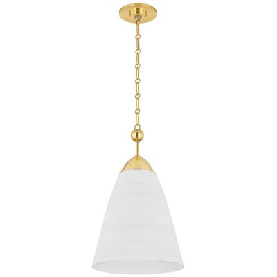 Hudson Valley - Bronson Pendant - Aged Brass/White Plaster - BKO1500-AGB/WP