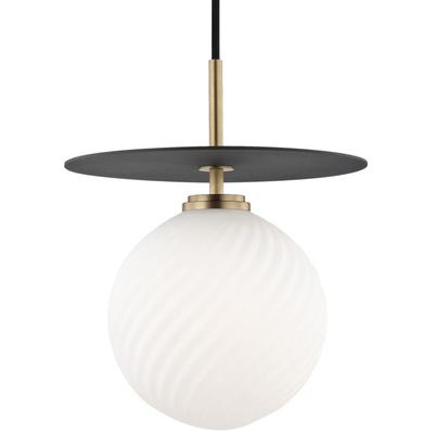 Mitzi by Hudson Valley - Ellis 1-Light Large Pendant - H200701L-AGB/BK
