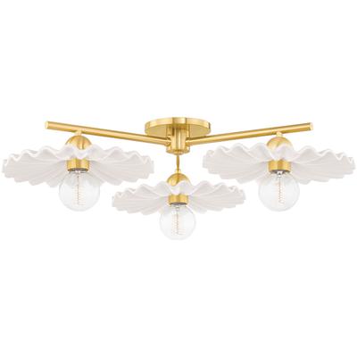 Mitzi by Hudson Valley - Tinsley 3-Light Semi Flush - H499603-AGB/CCR