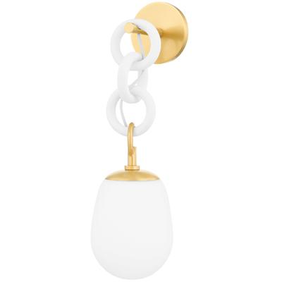 Mitzi by Hudson Valley - Marina 1-Light Wall Sconce - H690101-AGB/TWH