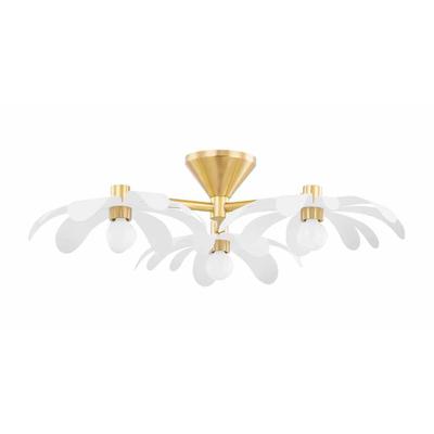 Mitzi by Hudson Valley - Twiggy 3-Light Semi Flush Mount - H698603-AGB/TWH