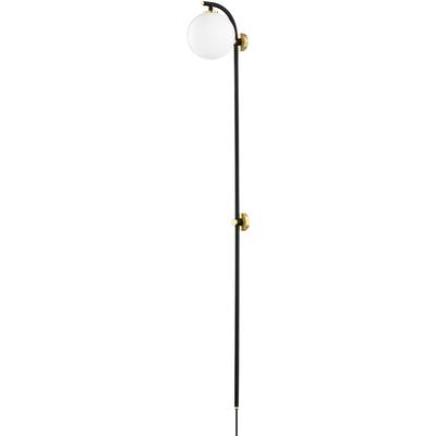 Mitzi by Hudson Valley - Faye 1-Light Portable Wall Sconce - HL589201-AGB/SBK