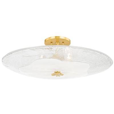 Hudson Valley - Lago 3-Light Large Flush Mount - Aged Brass - KBS1742504L-AGB