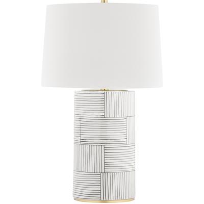 Hudson Valley - Borneo 1-Light Table Lamp - L1376-AGB/ST