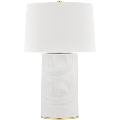 Hudson Valley - Borneo 1-Light Table Lamp - L1376-AGB/WH
