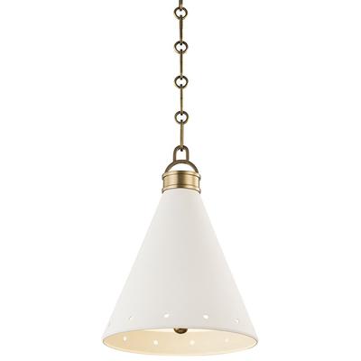 Hudson Valley - Plaster No.1 - 1-Light Small Pendant - MDS400-AGB/WP
