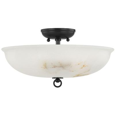 Hudson Valley - Somerset 3-Light Semi Flush - MDS810-DB