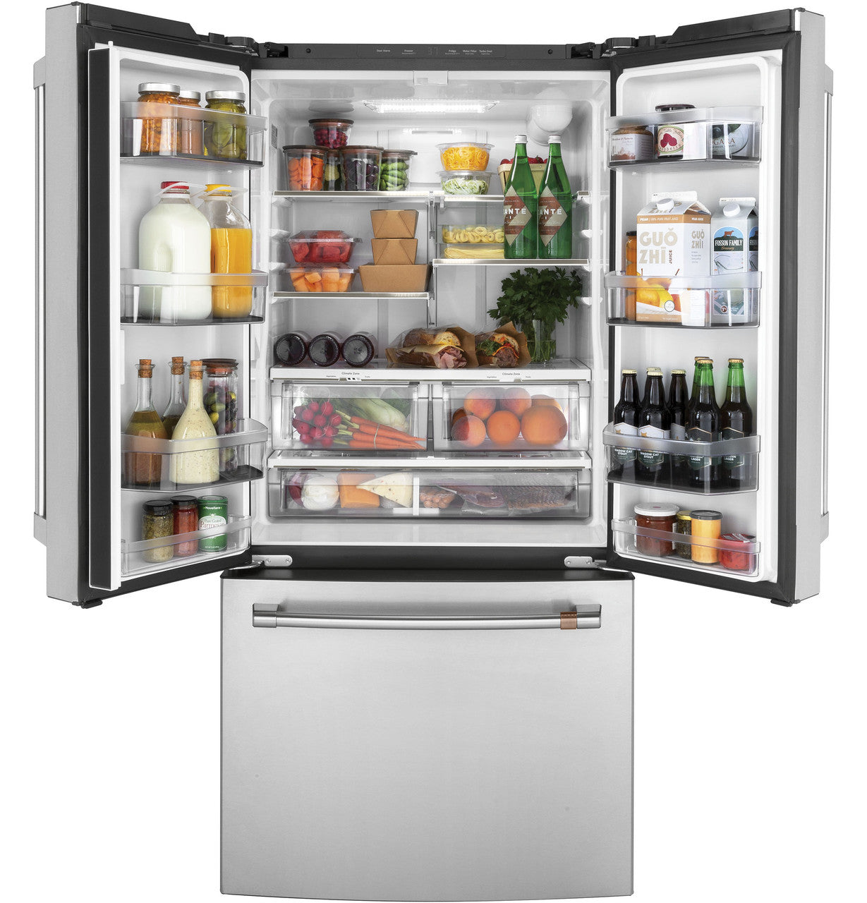 Café ENERGY STAR 18.6 Cu. Ft. Counter-Depth French-Door Refrigerator, CWE19SP2NS1