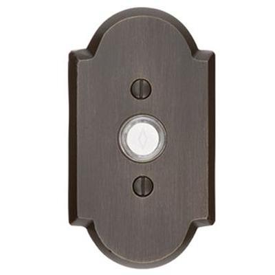 Emtek - Sandcast Bronze Doorbell Button & #1 Rosette - 2421