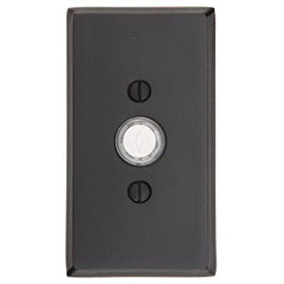Emtek - Sandcast Bronze Doorbell Button & #3 Rosette - 2423
