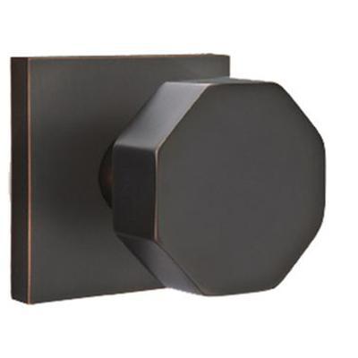 Emtek - Brass Modern Dummy Knob Set with Octagon Knob & Square Rosette - 5050OCT