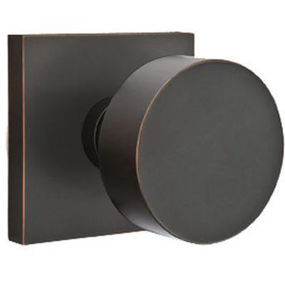 Emtek - Brass Modern Dummy Knob Set with Round Knob & Square Rosette - 5050ROU