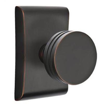 Emtek - Brass Modern Dummy Knob Set with Bern Knob & Neos Rosette - 5051BN