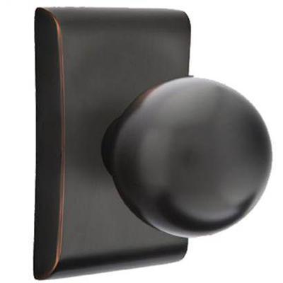 Emtek - Brass Modern Dummy Knob Set with Orb Knob & Neos Rosette - 5051OR
