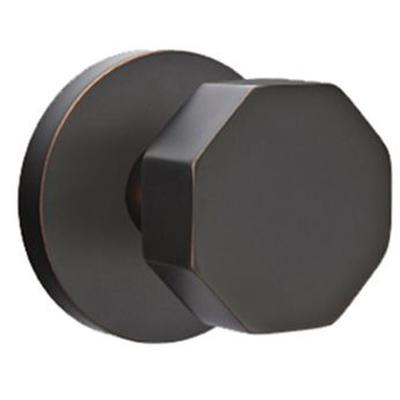Emtek - Brass Modern Dummy Knob Set with Octagon Knob & Disk Rosette - 5059OCT