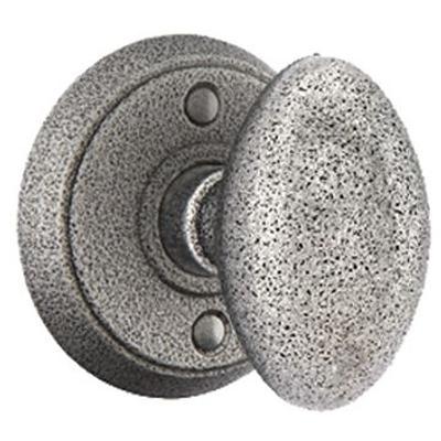 Emtek - Wrought Steel Privacy Knob Set with Savannah Knob & #2 Rosette - 7202SV