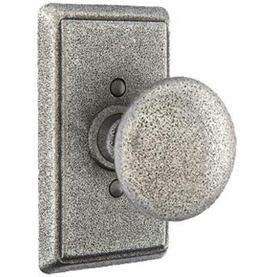 Emtek - Wrought Steel Privacy Knob Set with Jamestown Knob & #3 Rosette - 7203J