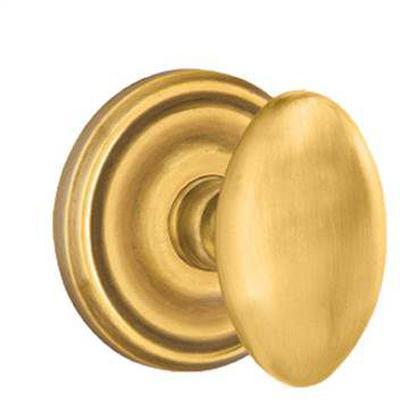 Emtek - Brass Classic Dummy Knob Set with Egg Knob & Regular Rosette - 8050E