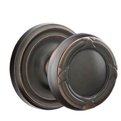 Emtek - Brass Designer Dummy Knob Set with Ribbon & Reed Knob & Regular Rosette - 8050RBK