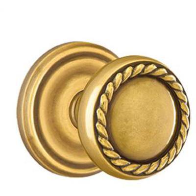 Emtek - Brass Designer Dummy Knob Set with Rope Knob & Regular Rosette - 8050RK