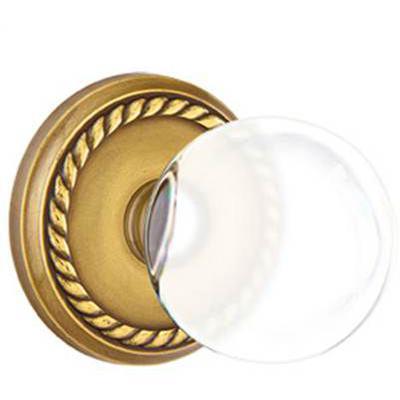 Emtek - Crystal Dummy Knob Set with Bristol Knob & Rope Rosette - 8051BL
