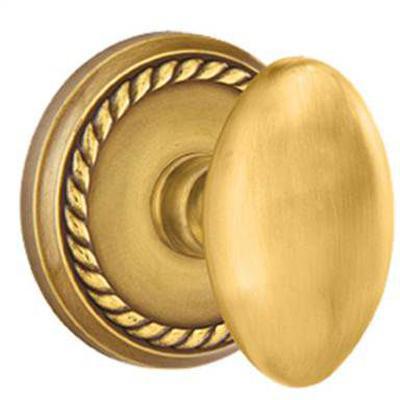 Emtek - Brass Classic Dummy Knob Set with Egg Knob & Rope Rosette - 8051E