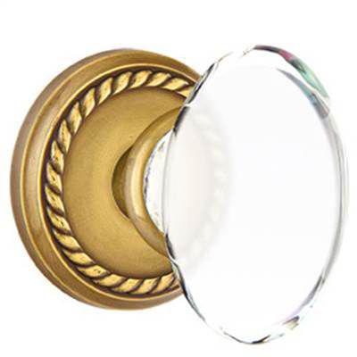 Emtek - Crystal Dummy Knob Set with Hampton Knob & Rope Rosette - 8051HT