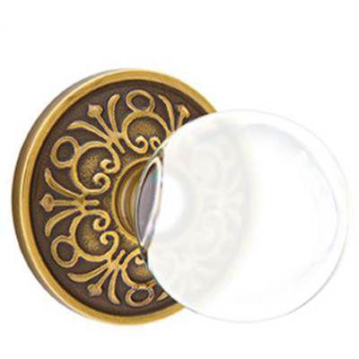 Emtek - Crystal Dummy Knob Set with Bristol Knob & Lancaster Rosette - 8056BL