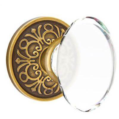 Emtek - Crystal Dummy Knob Set with Hampton Knob & Lancaster Rosette - 8056HT