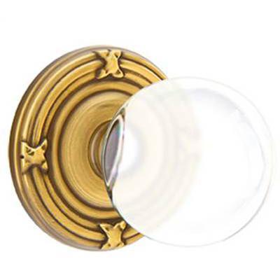 Emtek - Crystal Dummy Knob Set with Bristol Knob & Ribbon & Reed Rosette - 8057BL