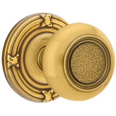 Emtek - Brass Designer Dummy Knob Set with Belmont Knob & Ribbon & Reed Rosette - 8057BT
