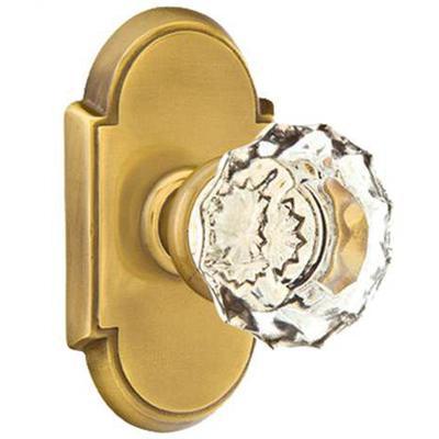 Emtek - Crystal Dummy Knob Set with Astoria Clear Knob & #8 Rosette - 8058AS
