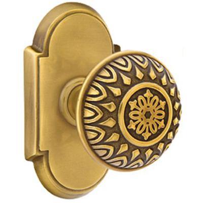 Emtek - Brass Designer Dummy Knob Set with Lancaster Knob & #8 Rosette - 8058LN