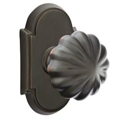 Emtek - Brass Classic Dummy Knob Set with Melon Knob & #8 Rosette - 8058MN