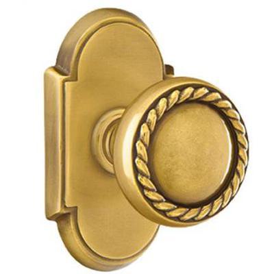 Emtek - Brass Designer Dummy Knob Set with Rope Knob & #8 Rosette - 8058RK