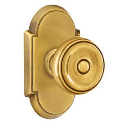Emtek - Brass Classic Dummy Knob Set with Waverly Knob & #8 Rosette - 8058W