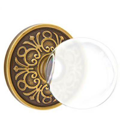 Emtek - Crystal Privacy Knob Set with Bristol Knob & Lancaster Rosette - 8206BL