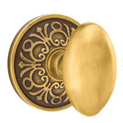 Emtek - Brass Classic Privacy Knob Set with Egg Knob & Lancaster Rosette - 8206E
