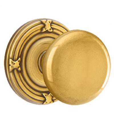 Emtek - Brass Classic Privacy Knob Set with Providence Knob & Ribbon & Reed Rosette - 8207P