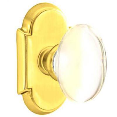 Emtek - Crystal Privacy Knob Set with Hampton Knob & #8 Rosette - 8208HT