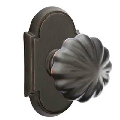 Emtek - Brass Classic Privacy Knob Set with Melon Knob & #8 Rosette - 8208MN