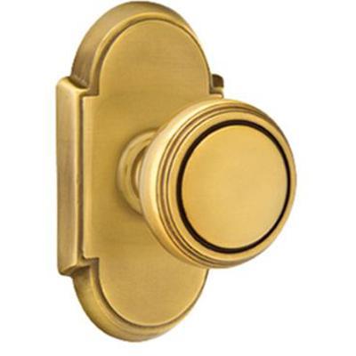 Emtek - Brass Classic Privacy Knob Set with Norwich Knob & #8 Rosette - 8208NW