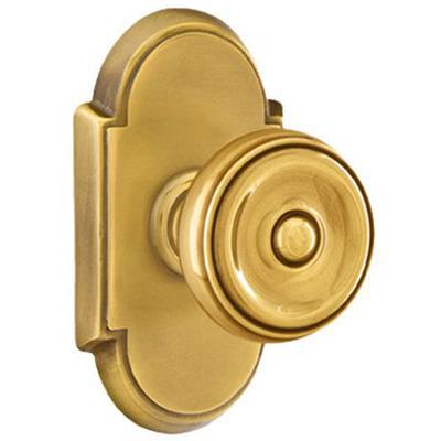 Emtek - Brass Classic Privacy Knob Set with Waverly Knob & #8 Rosette - 8208W