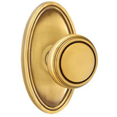 Emtek - Brass Classic Privacy Knob Set with Norwich Knob & Oval Rosette - 8220NW