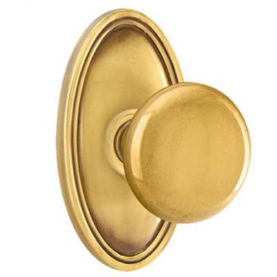 Emtek - Brass Classic Privacy Knob Set with Providence Knob & Oval Rosette - 8220P