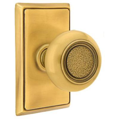Emtek - Brass Designer Privacy Knob Set with Belmont Knob & Rectangular Rosette - 8221BT