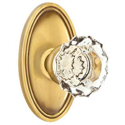 Emtek - Crystal Dummy Knob Set with Astoria Clear Knob & Oval Rosette - 8520AS