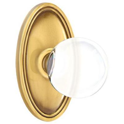 Emtek - Crystal Dummy Knob Set with Bristol Knob & Oval Rosette - 8520BL