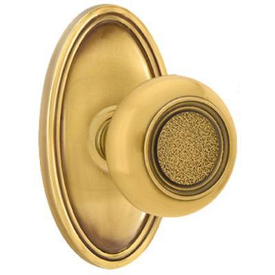 Emtek - Brass Designer Dummy Knob Set with Belmont Knob & Oval Rosette - 8520BT